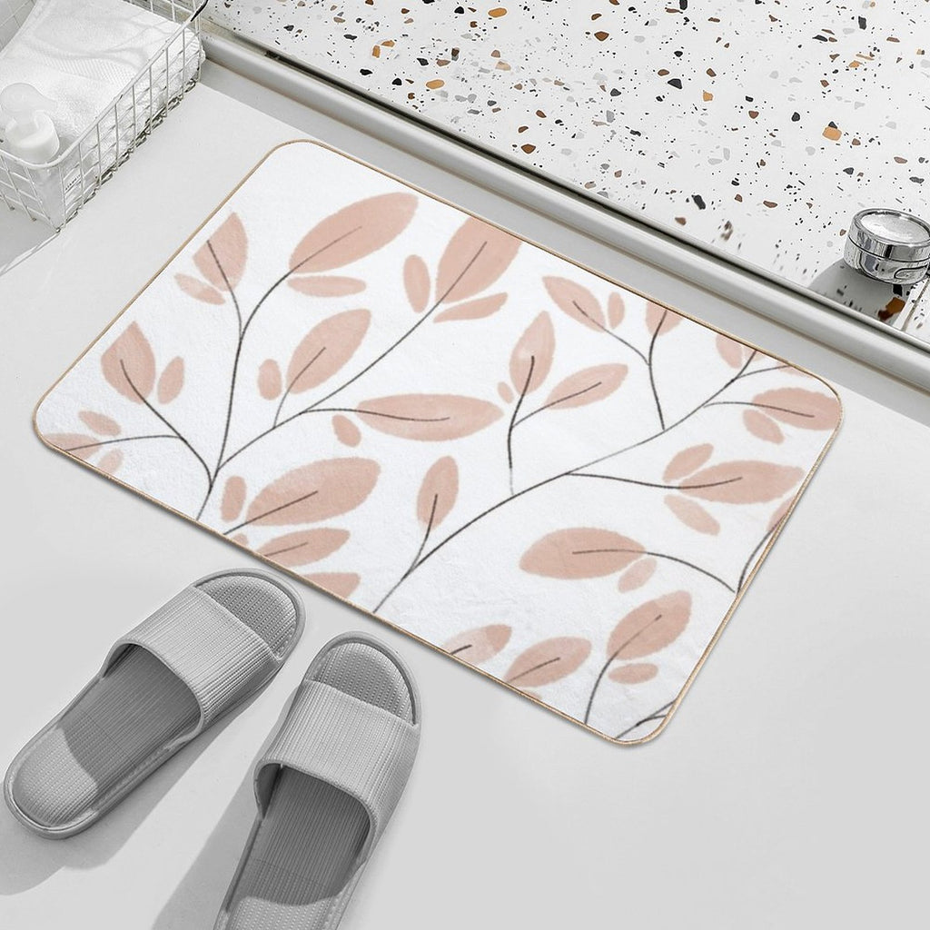 Peach Leaves  High-Traffic Bath Mat