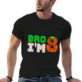 Birthday Boy 8th Birthday 8 Year Old Game Pixel Number  Ribbed Collar T-Shirt