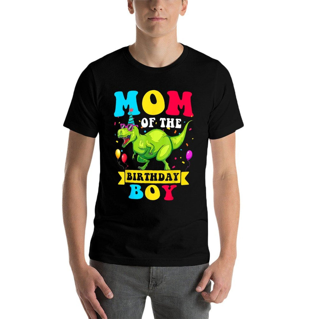 Mom of The Birthday Boy Dinosaur Raptor Funny  Tagless Design T-Shirt