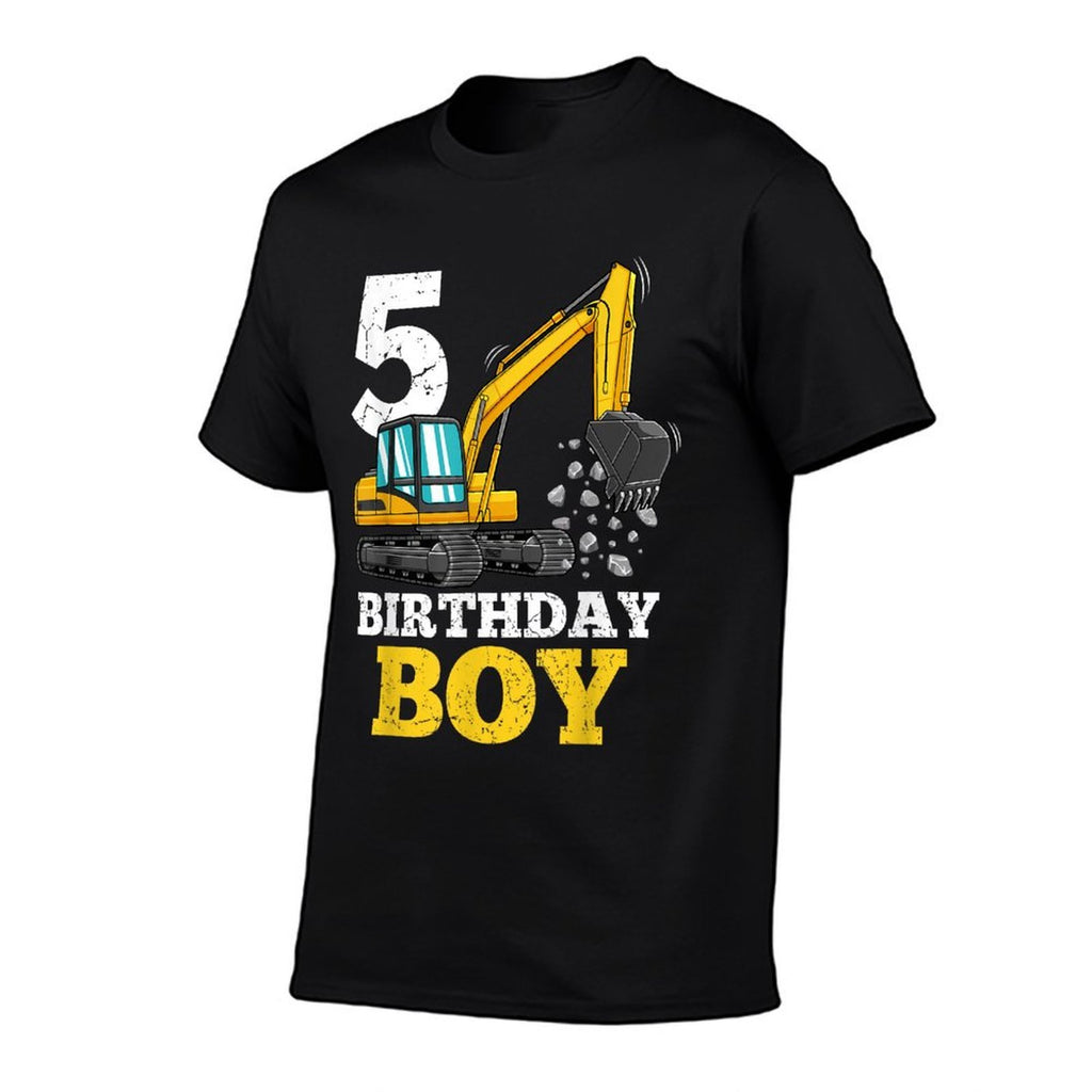 5 Years Old Birthday Boy Gift Construction Birthday Party  Quick-drying T-Shirt
