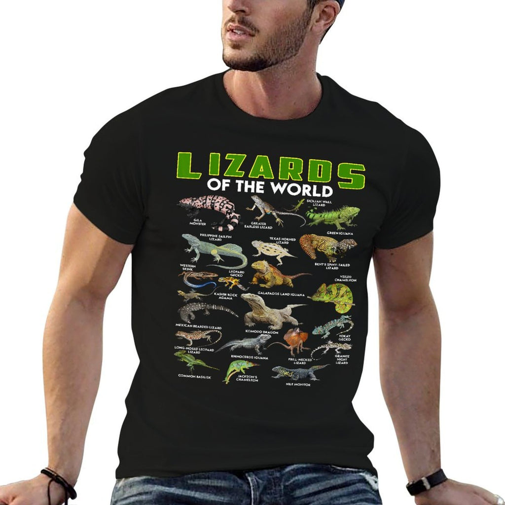 Lizards Of The World Reptile Herpetology Lizard Gifts Funny  Lightweight T-Shirt