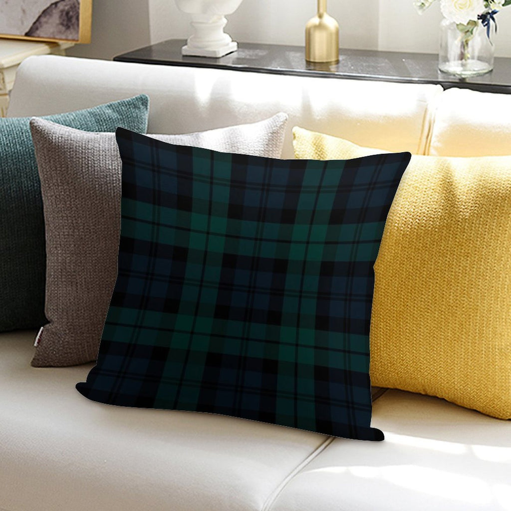 Black Watch Tartan Plaid Pattern Soft Bedroom Essential Throw Pillow