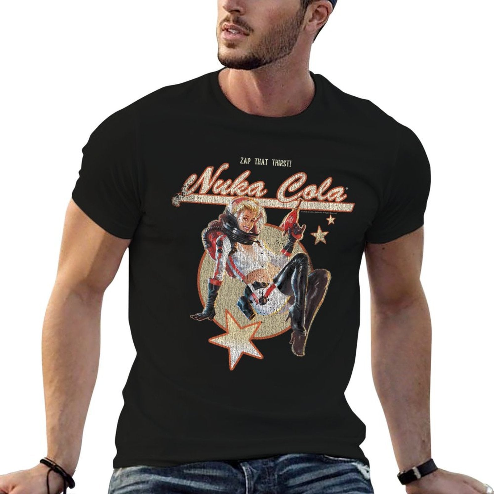 Fallout Video Game Retro Nuka Cola Ad  Slim-fit Cut T-Shirt