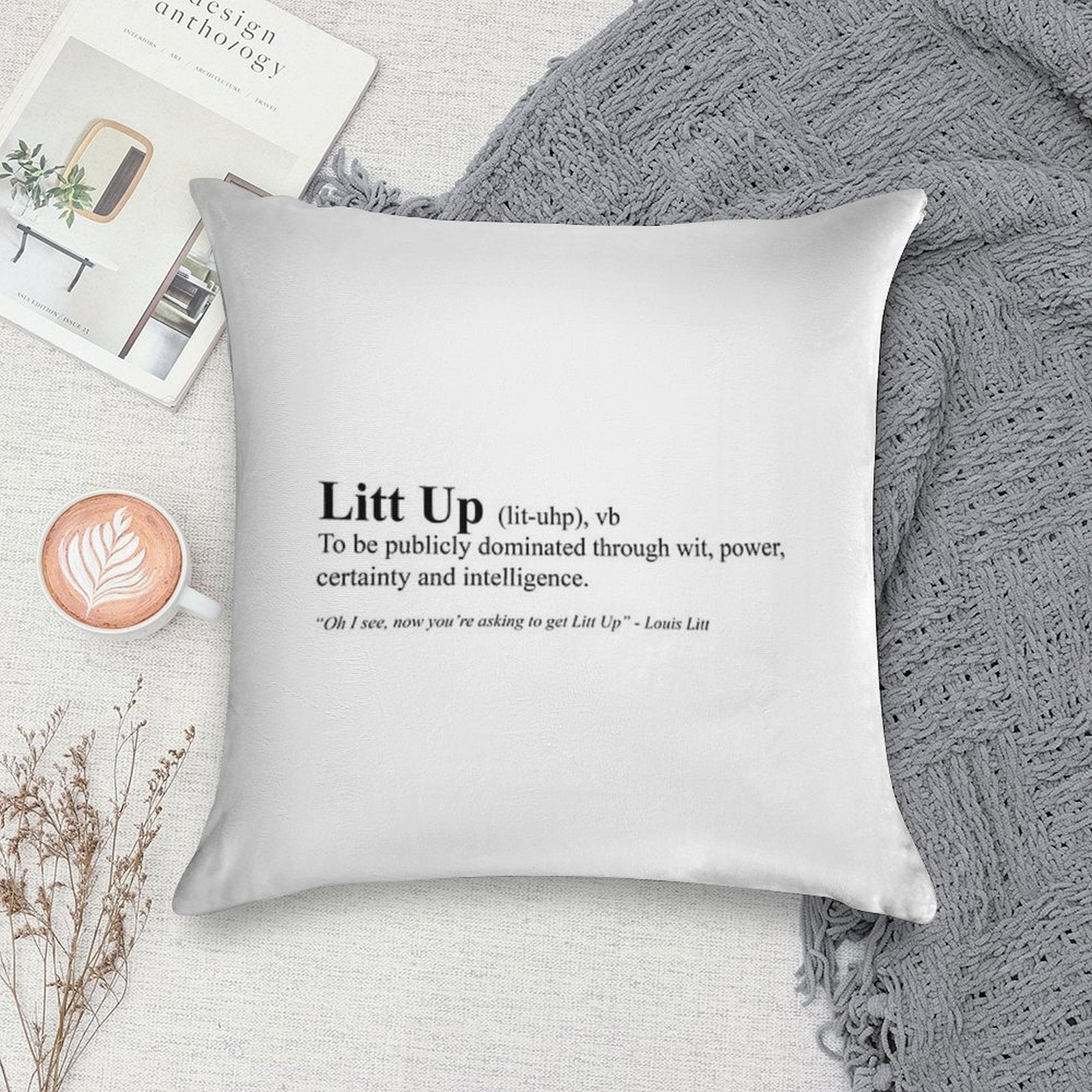 Suits - Louis Litt Litt Up Soft Ultra-Soft Texture Throw Pillow