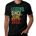 13 Years Old Legend Since June 2012 13th Birthday  Rolled Sleeves T-Shirt