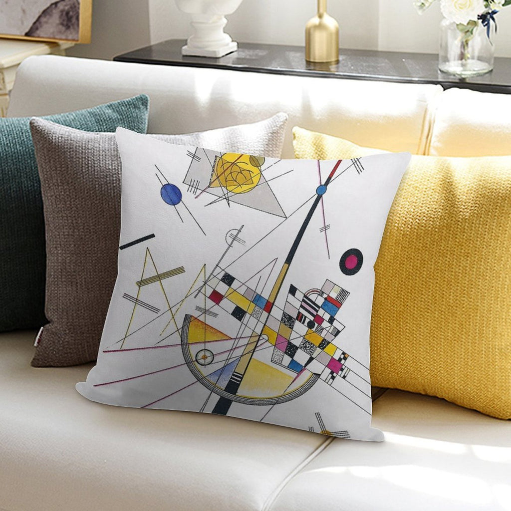 Wassily Kandinsky Delicate Tension Soft Gift Ready Throw Pillow