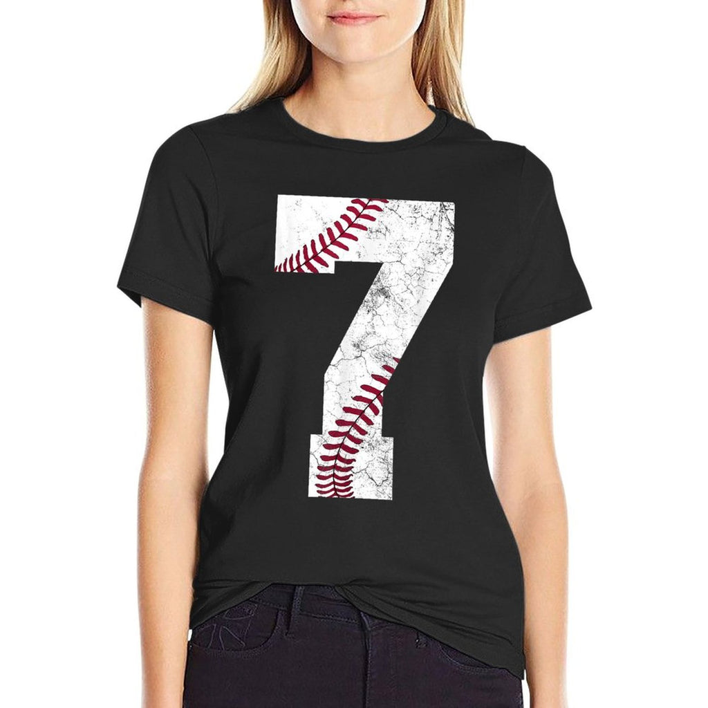 7th Birthday 2018 Baseball Boys Kids Seven 7 Seventh Gift  Cotton T-Shirt