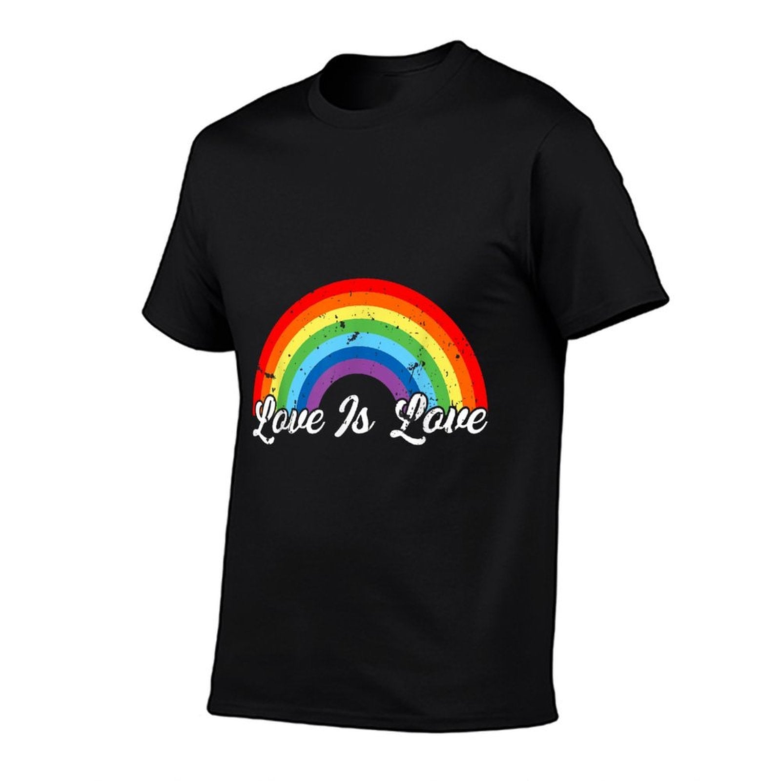 Gay Pride Vintage Rainbow LGBT Love Is Love  Relaxed-fit T-Shirt
