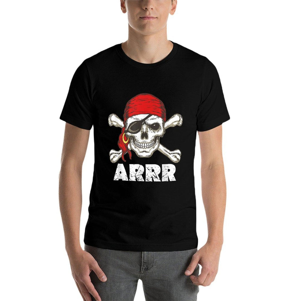 Pirate ARRR Jolly Roger Crossbones And Skulls  Durable T-Shirt