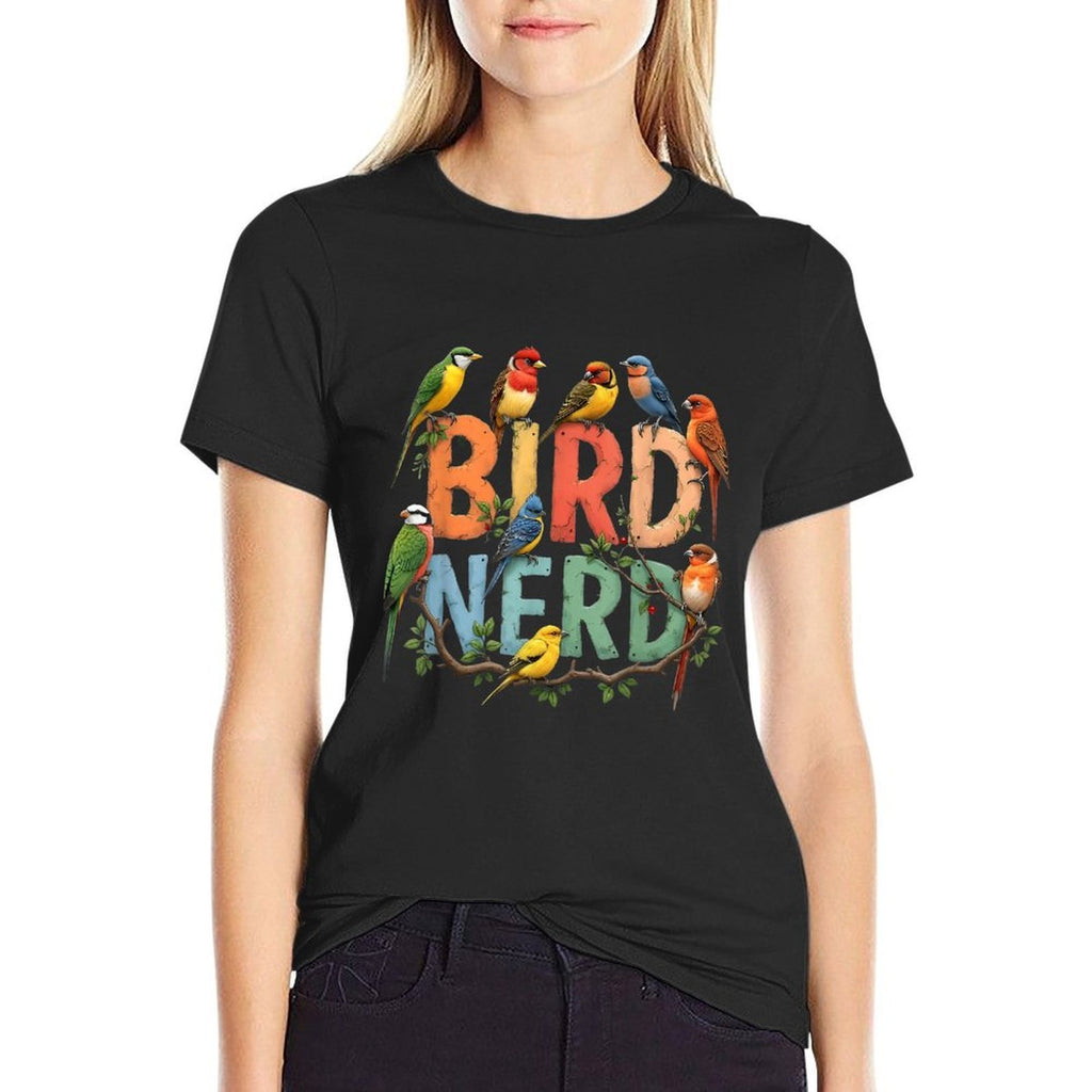 Bird Nerd Funny Bird Watching Birding Bird Lover Watcher  Versatile T-Shirt