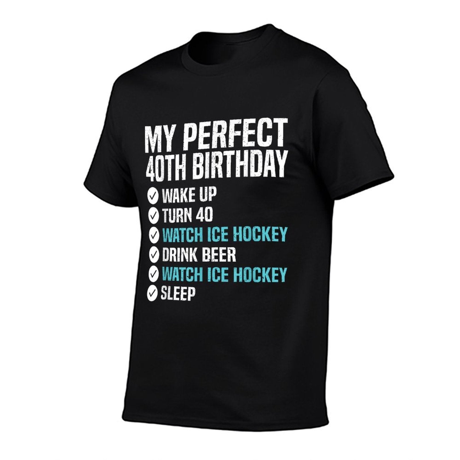40 Years Old Perfect 40th Birthday Ice Hockey 40th Birthday  Slim-fit Cut T-Shirt