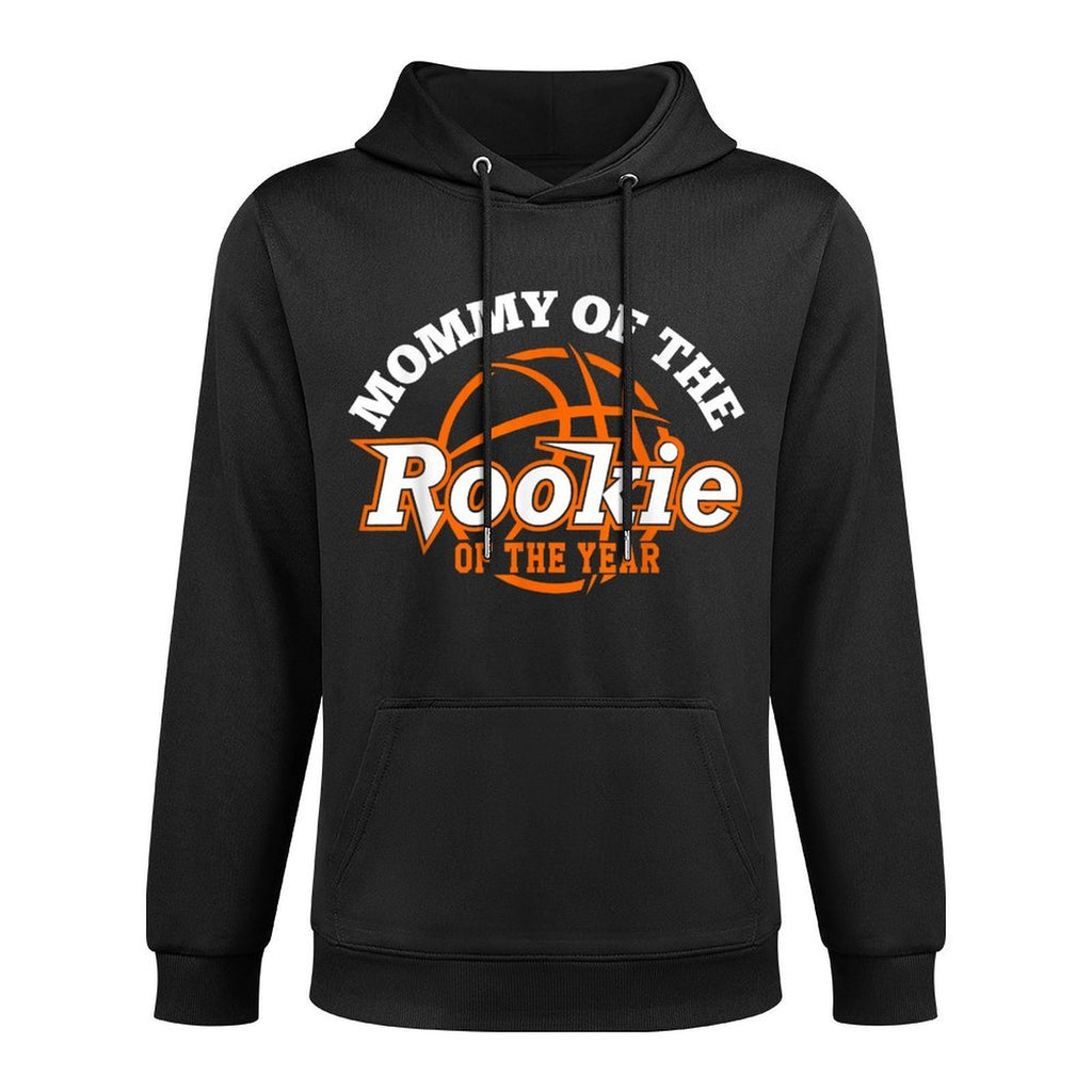 Mom Rookie of The Year Basketball,Mommy of The Rookie Moisture-Wicking Hoodie