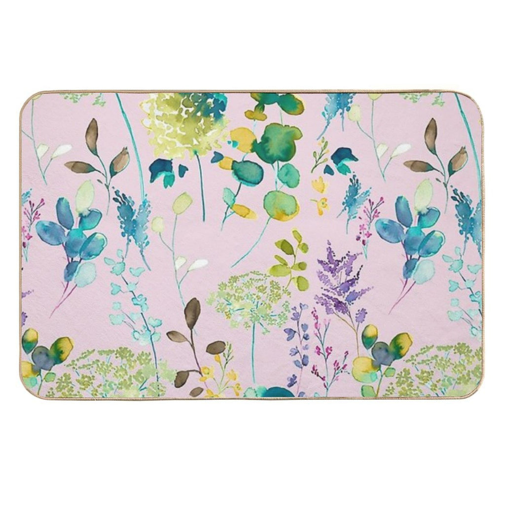 Botanical Floral  Non-Slip Bath Mat
