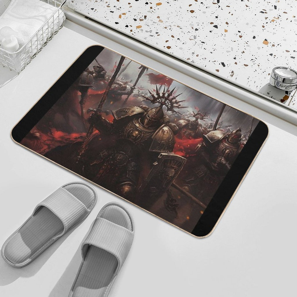 Epic Battle Death to The False Emperor - Dark Fantasy Art  Multi-Purpose Bath Mat