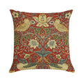 William Morris Birds Floral,red Soft Bedroom Essential Throw Pillow