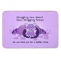 Struggling Now Doesn't Mean Struggling Forever Cuddling Purple Red Pandas  Rapid-Drying Bath Mat