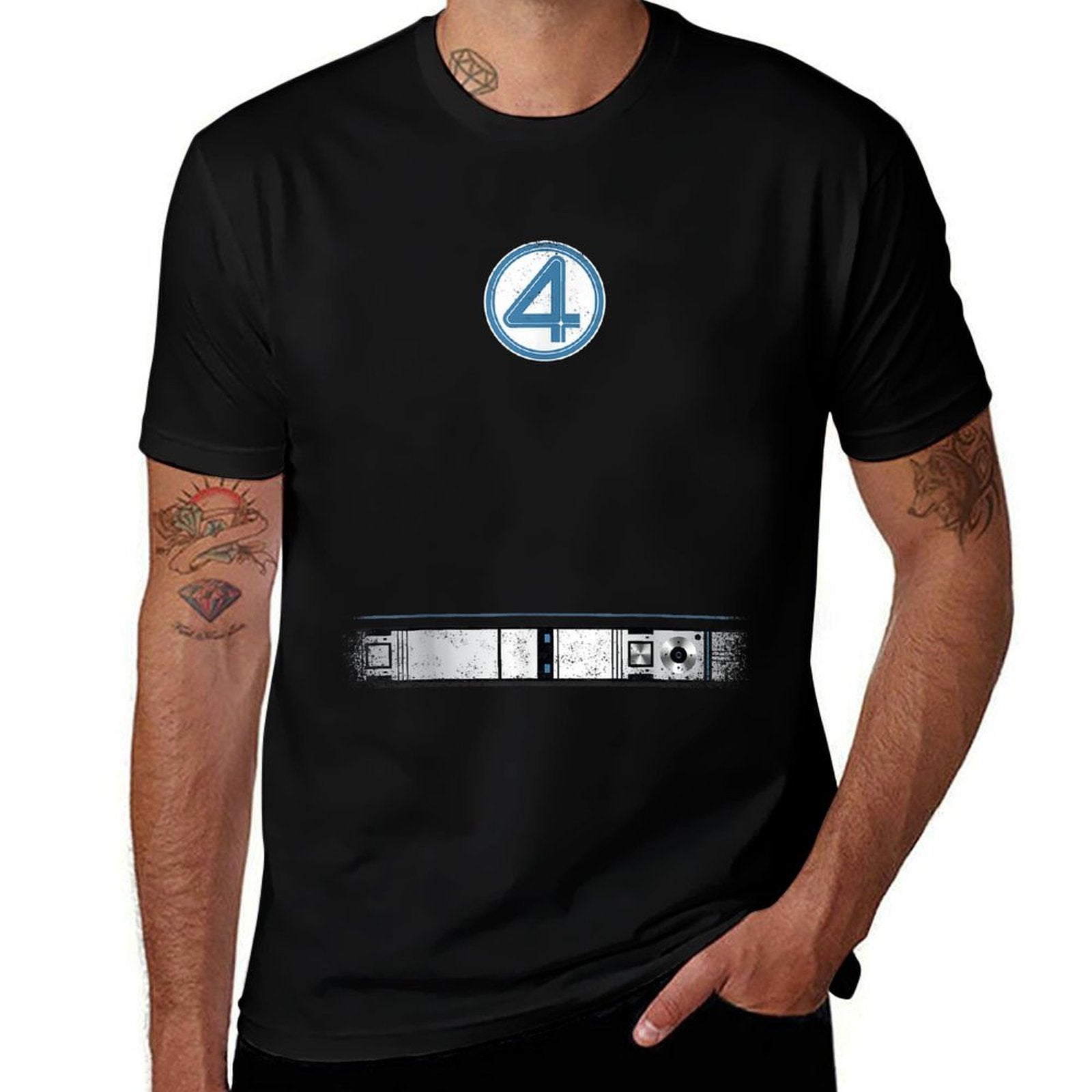 Marvel The Fantastic Four First Steps Mr. Fantastic Costume  Slim-fit Cut T-Shirt