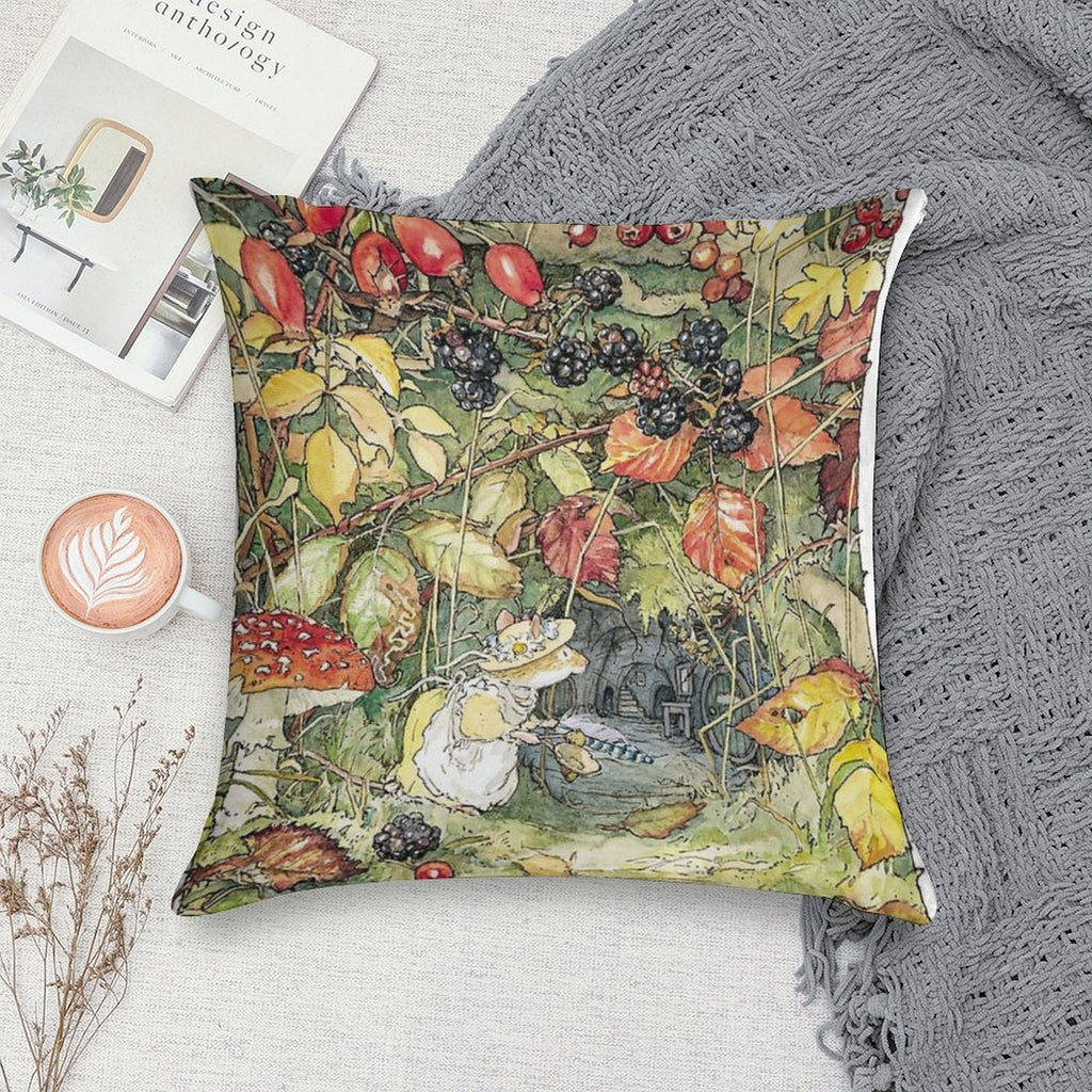 Primrose at The Entrance to The Tunnels Soft Washable Throw Pillow