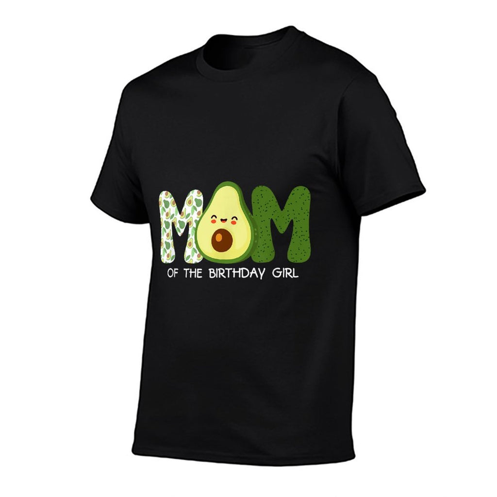 Mom Of The Birthday For Girl Avocado Mom Theme Birthday  Trendy Pattern T-Shirt