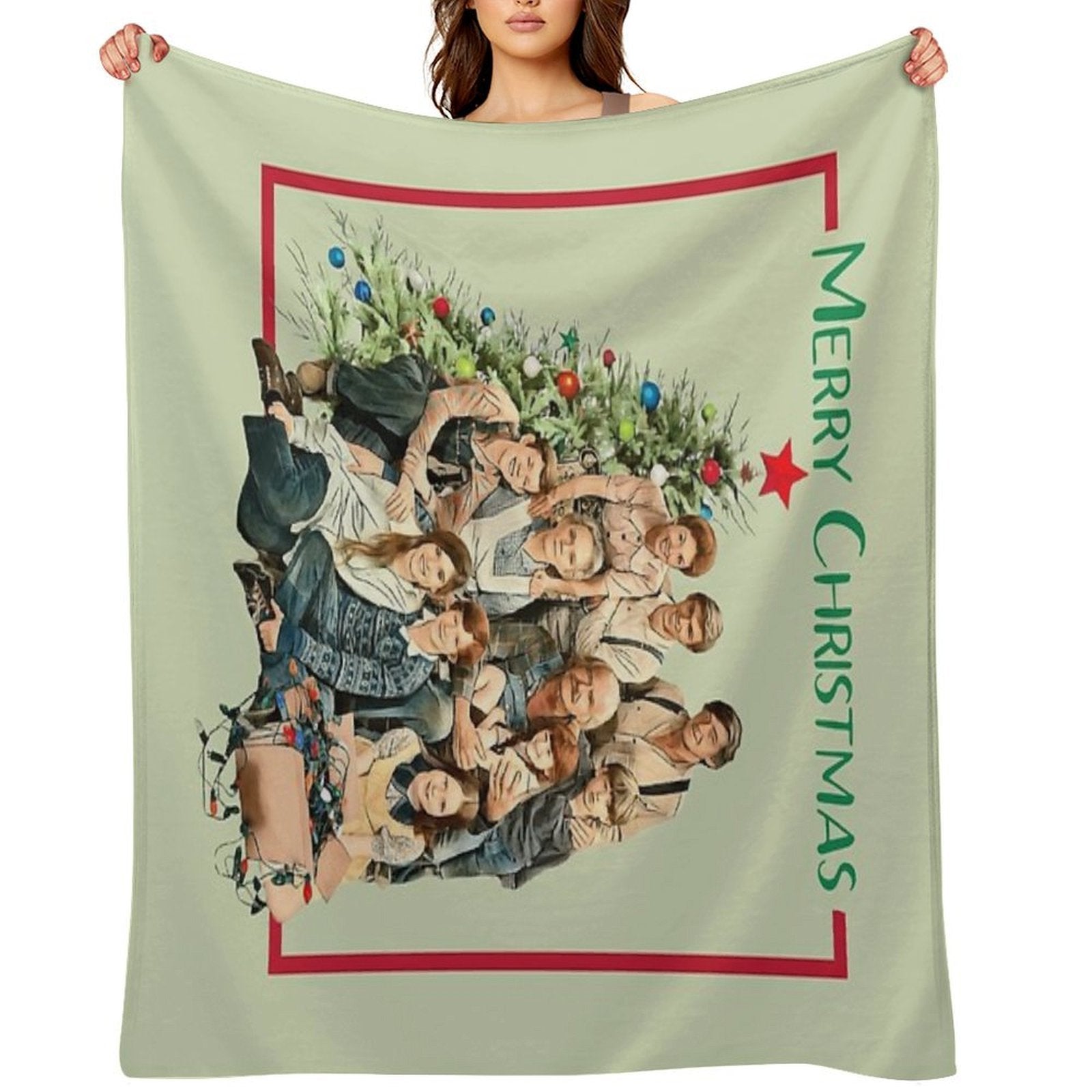 The Walton Family Christmas Easy Care Throw Blanket