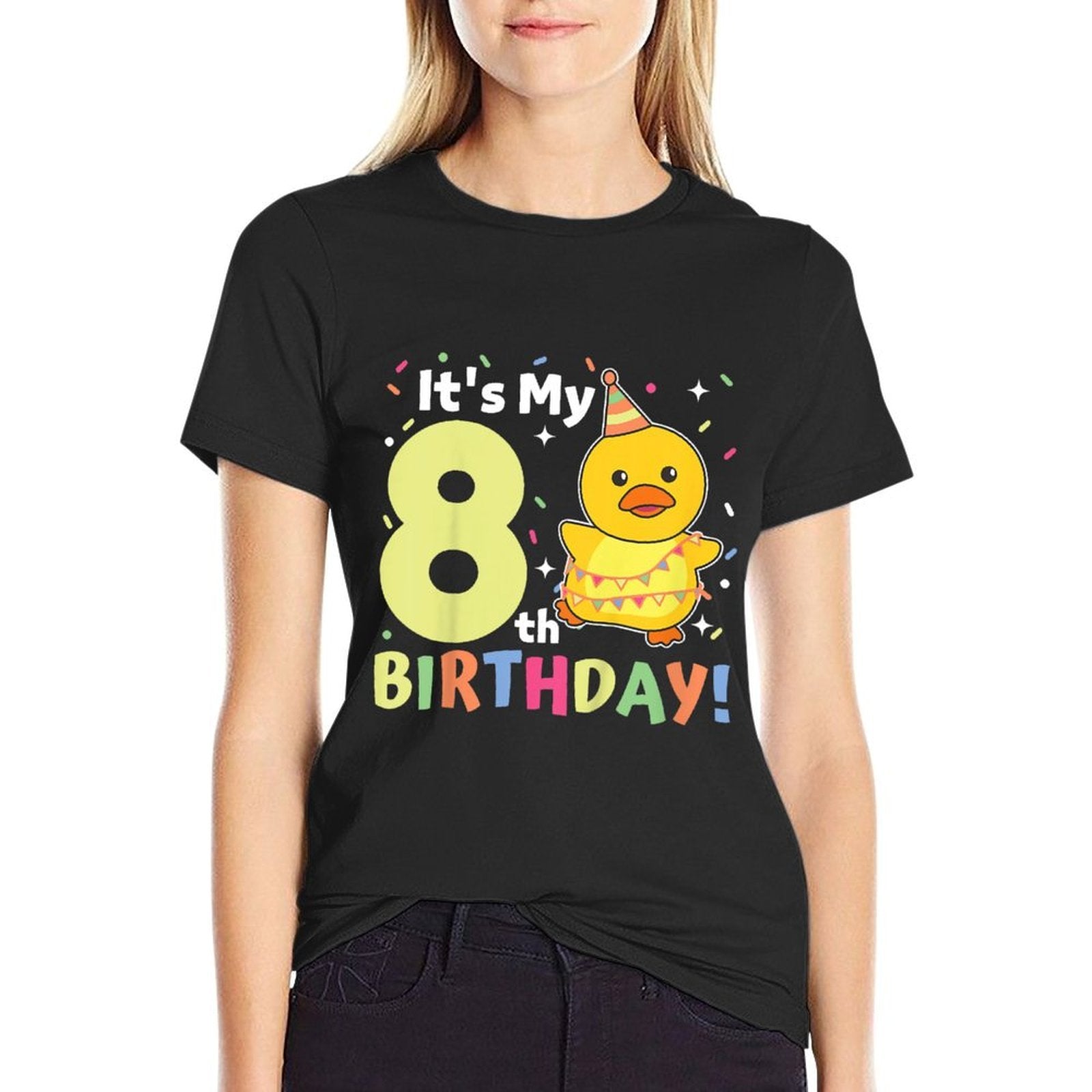 Kids 8th Birthday Duck For Children Eight Years Old  Odor-resistant T-Shirt