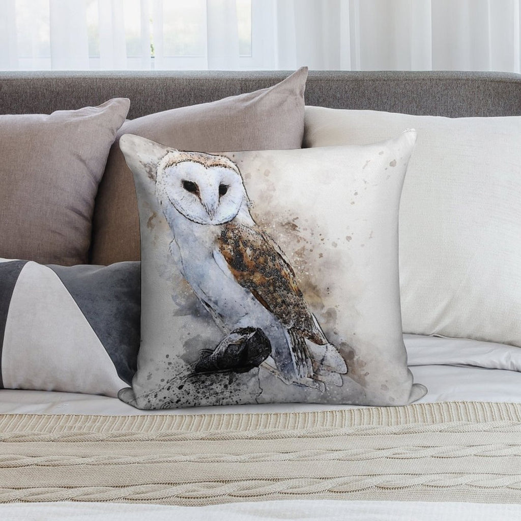 Barn Owl Soft Style Accent Throw Pillow