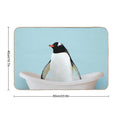 Playing Penguin in Bathtub  Fade-Resistant Bath Mat