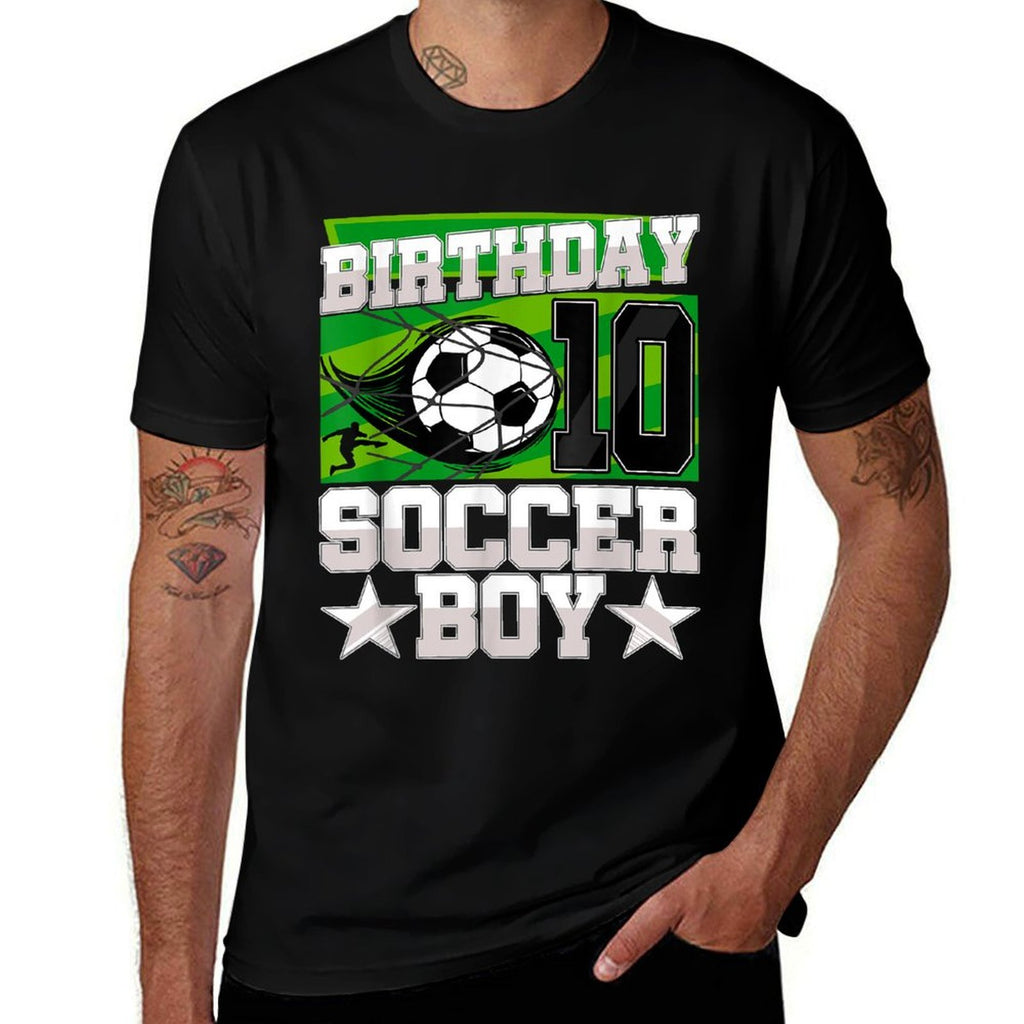 Soccer Birthday Party - 10th Birthday Boy 10 Years Old  Versatile T-Shirt