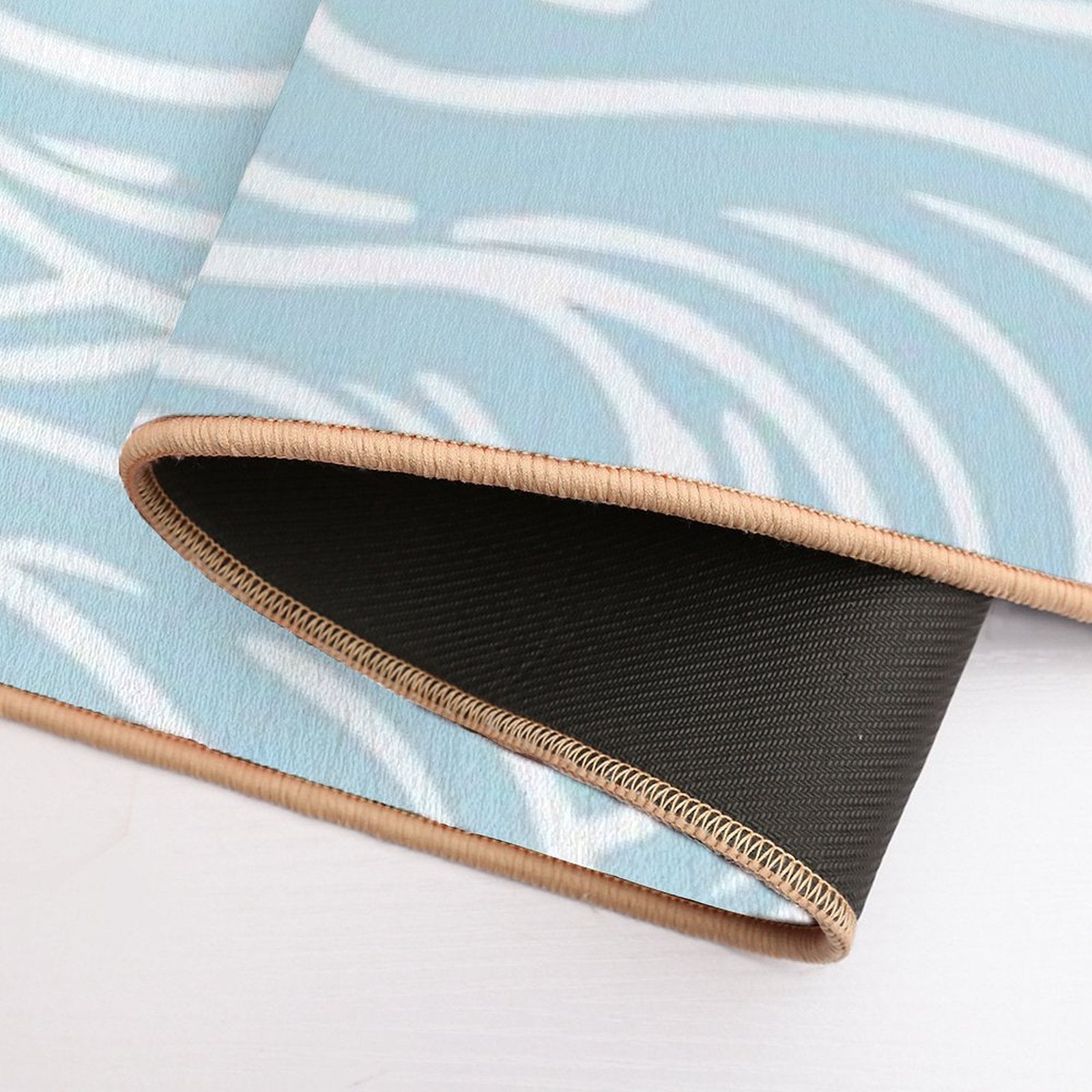 Cloudy Days Swirly Pattern  Long-Lasting Bath Mat