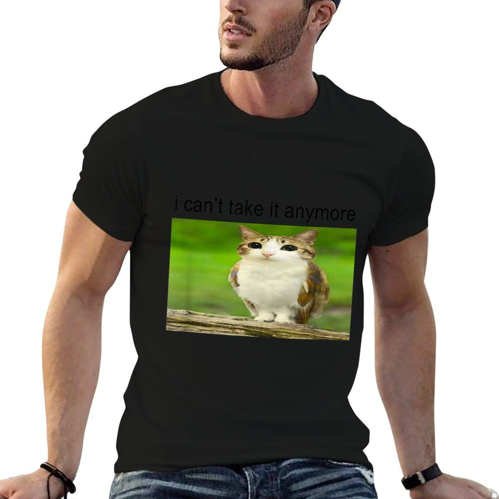 Silly Owl Cat Meme I Cant Take It Anymore  Trendy Pattern T-Shirt