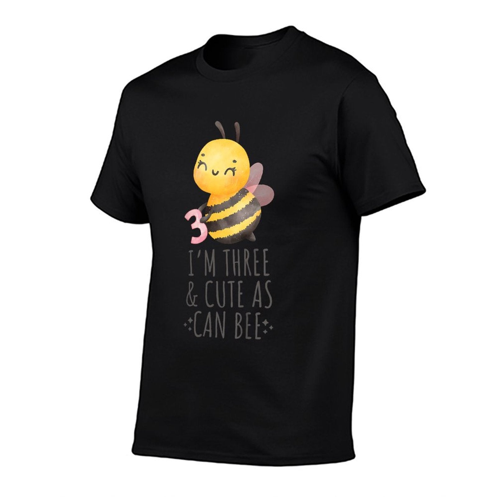 Kids I'm Three & Cute As Can Bee 3rd Third Birthday  Vintage-inspired T-Shirt