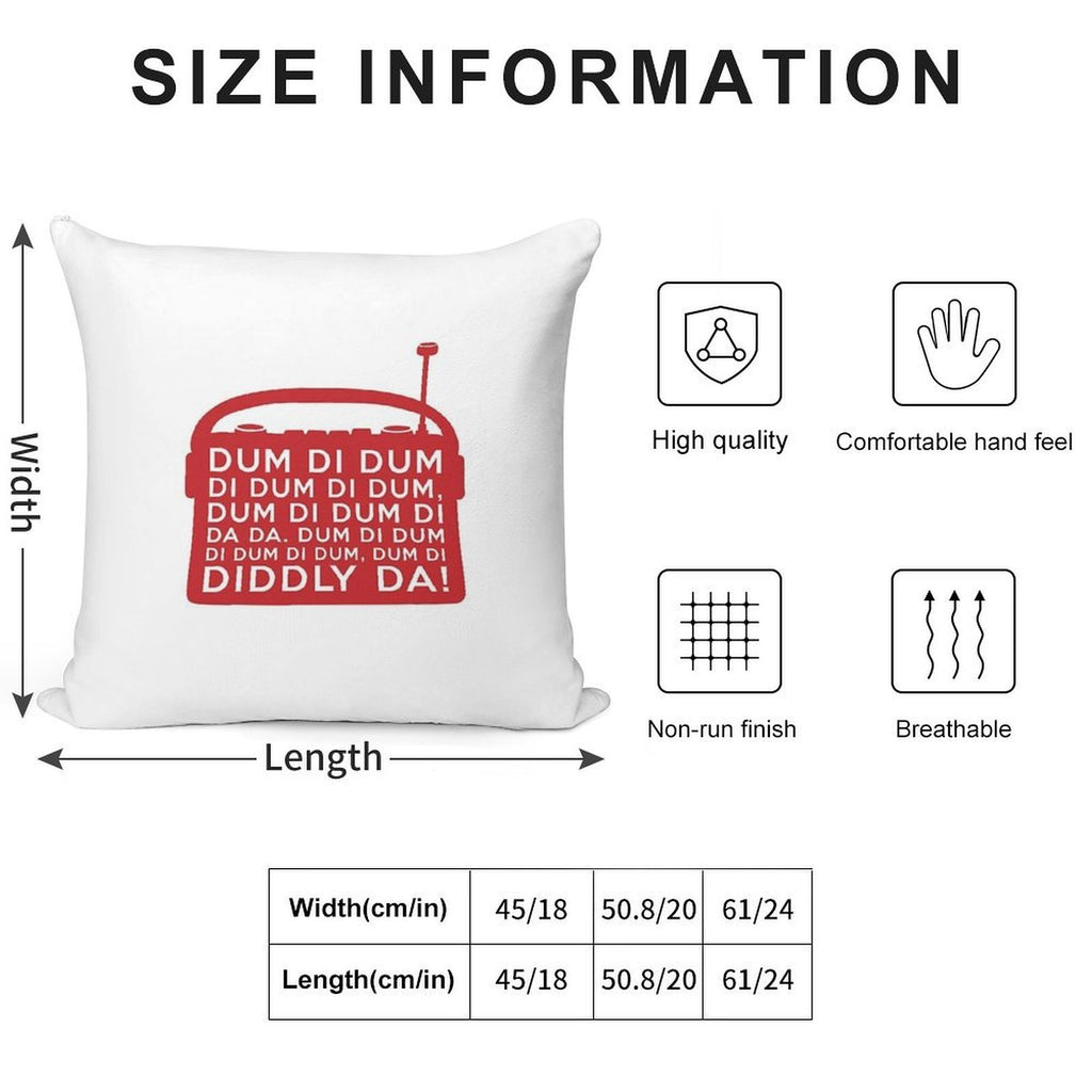 Archers Dum Di Dum Theme Tune Radio Soft Anti-Pilling Throw Pillow
