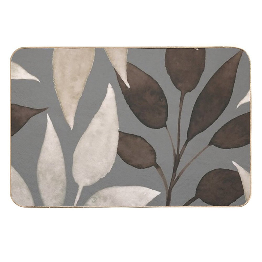Leaves Design.  Long-Lasting Bath Mat