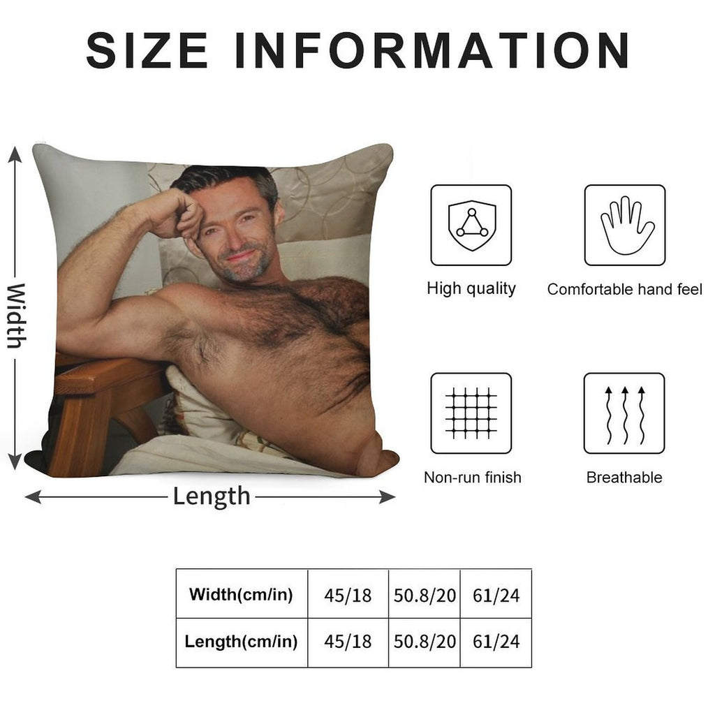 Hugh Jackman Awesome Soft Style Accent Throw Pillow