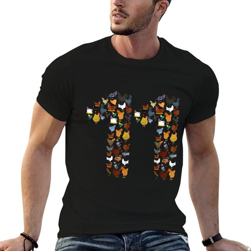 11th Birthday Outfit Girl Boy Eleven Year Old Farm Chicken  Moisture-wicking T-Shirt