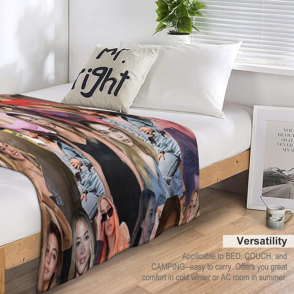 Madelyn Cline Super Fine Beautiful Actress Aesthetic Collage - 1 All-season Throw Blanket