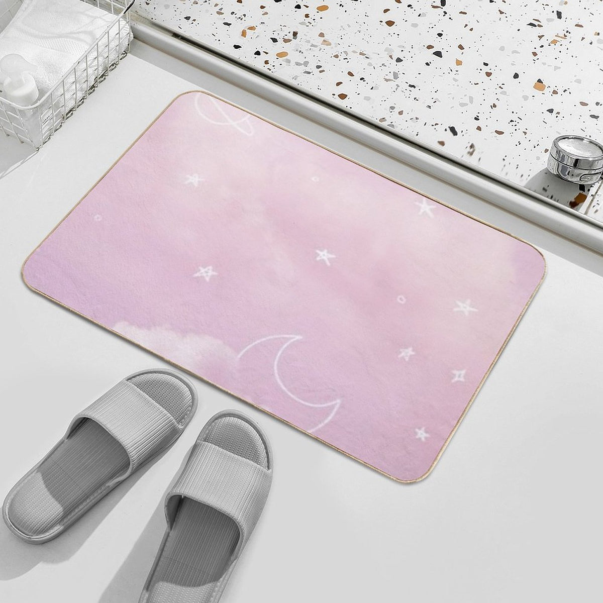 Pink Cloud  Long-Lasting Bath Mat