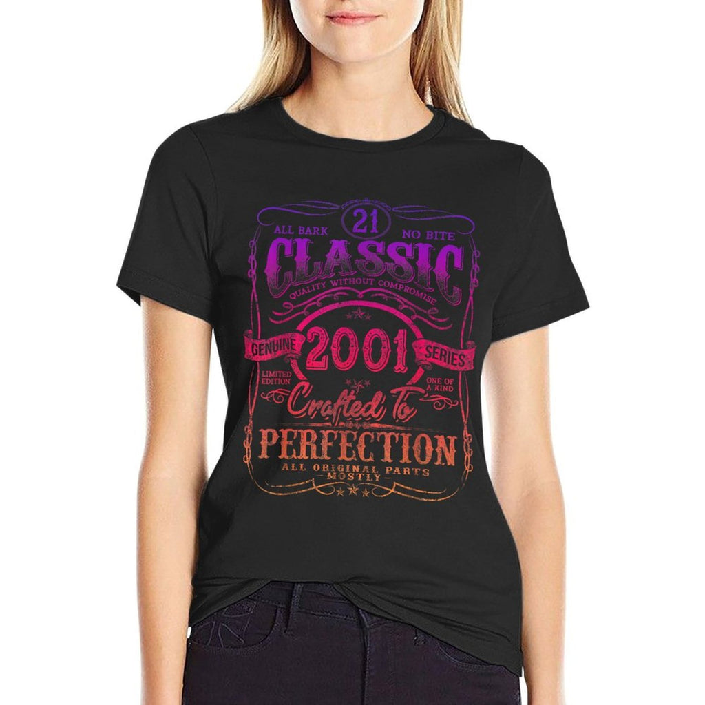 Vintage 2001 Limited Edition 21 Year Old 21st Birthday  Graphic-printed T-Shirt