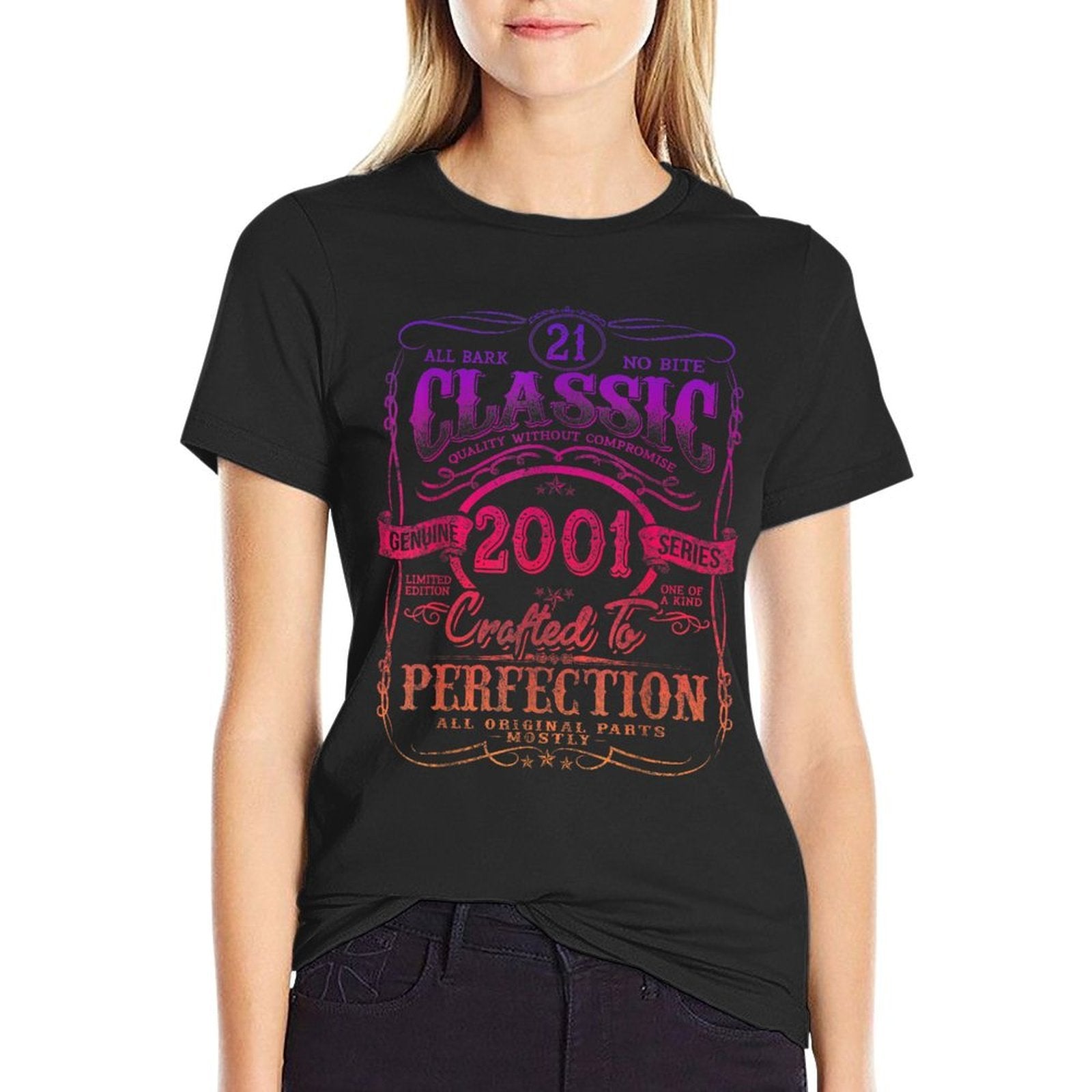 Vintage 2001 Limited Edition 21 Year Old 21st Birthday  Graphic-printed T-Shirt