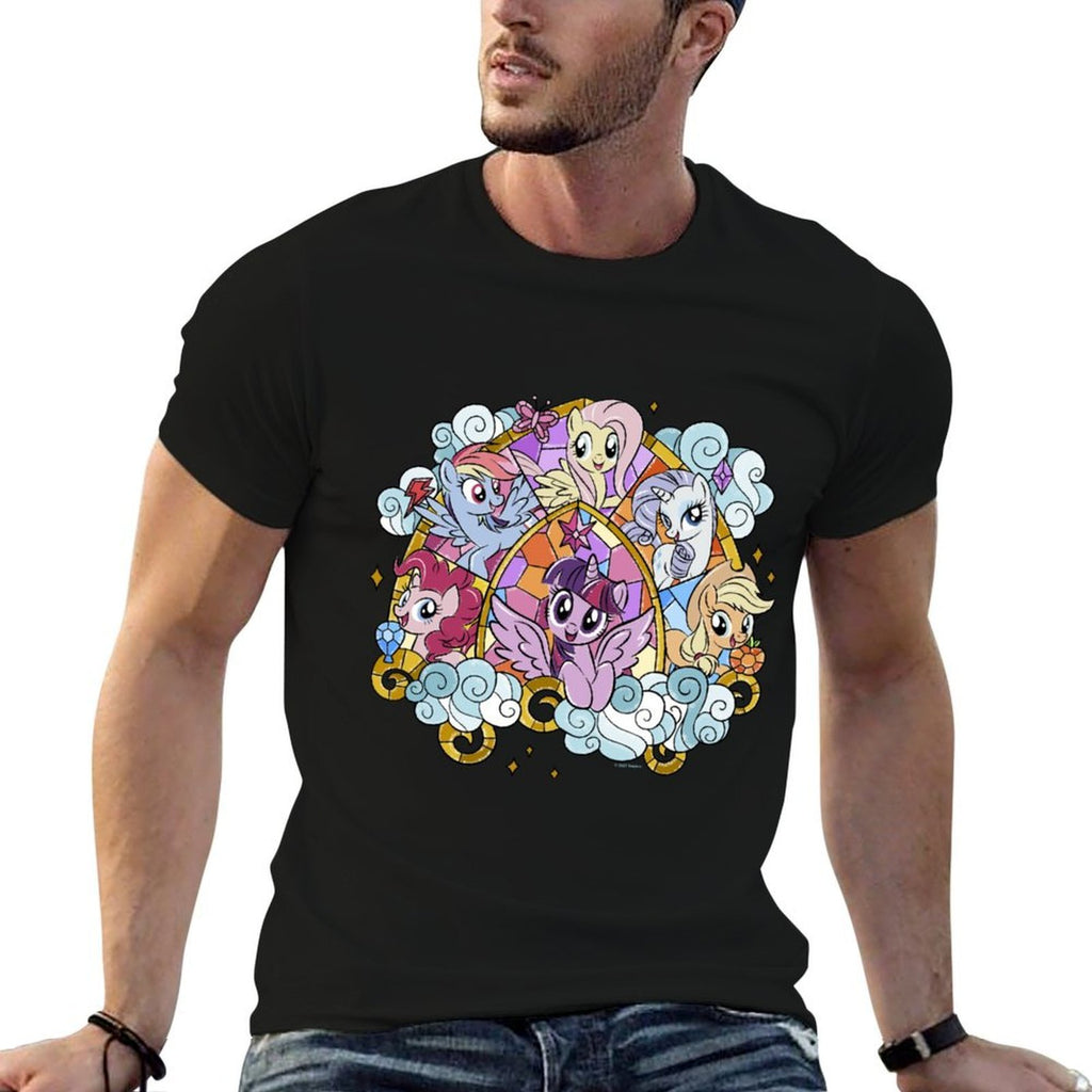 My Little Pony Friendship Is Magic Stained Glass Pony Group  Affordable Price T-Shirt