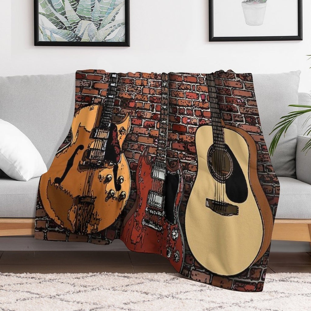 Three Guitars Comfort Throw Blanket