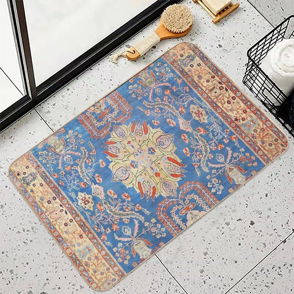 Persian Sultanabad Antique Rug Print  Anti-Trip Bath Mat