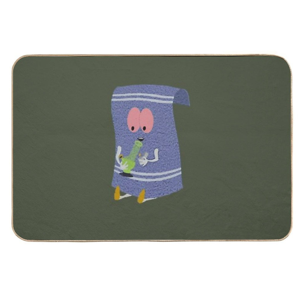 Funny Drinking Towelie  Slip-Resistant Bath Mat