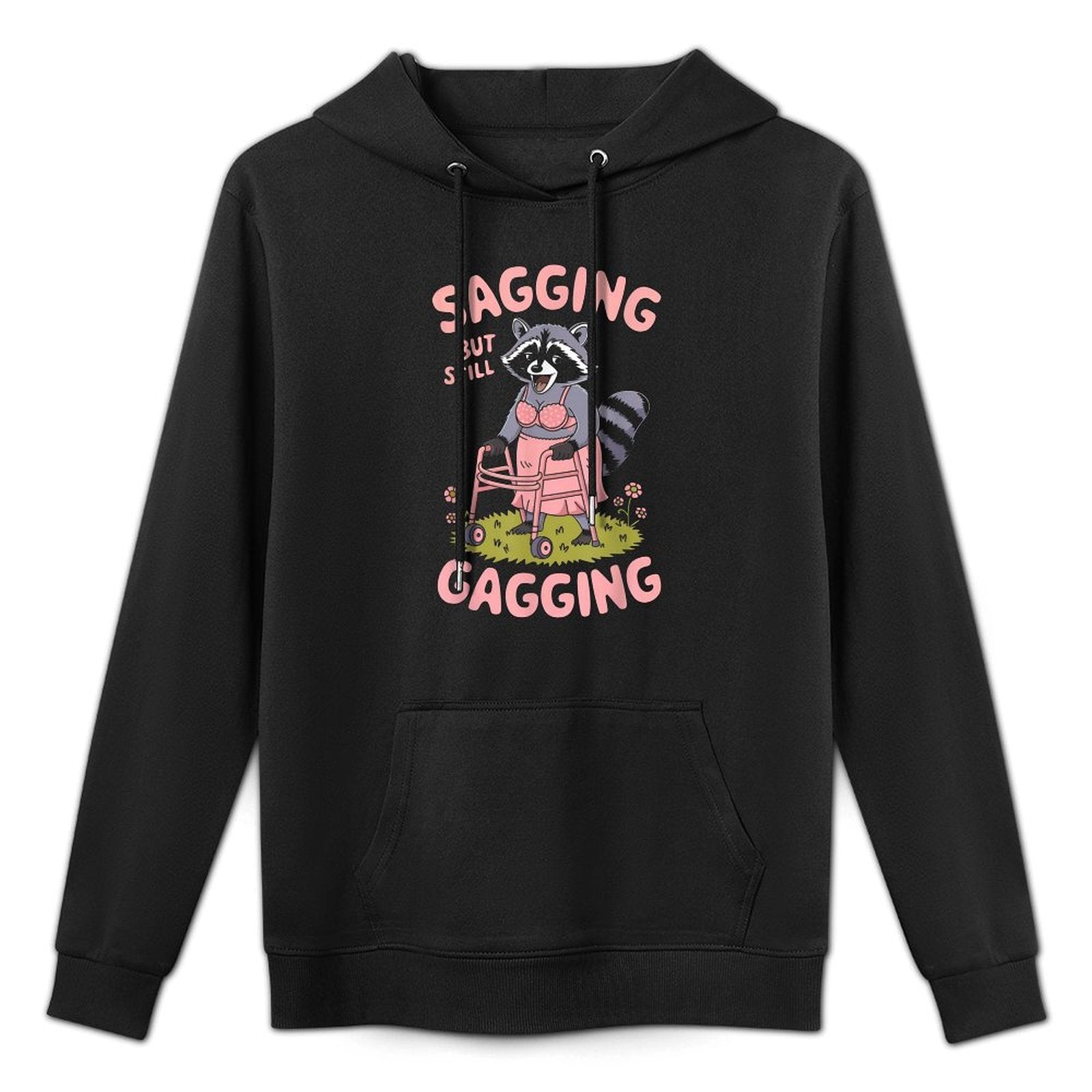 Embarrassing Funny Racoon Inappropriate Adult Humor Breathable Fabric Hoodie