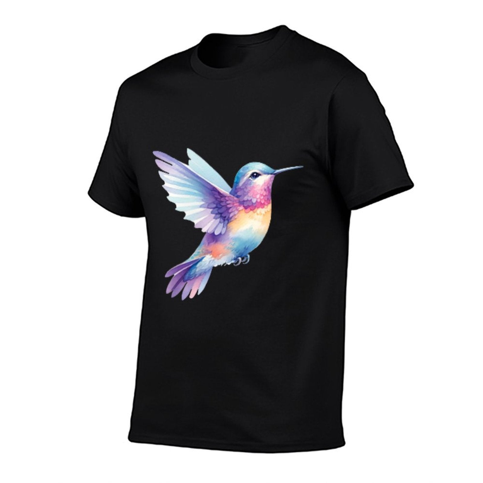 Hummingbird in Pocket - Watercolor Hummingbird  Graphic-printed T-Shirt