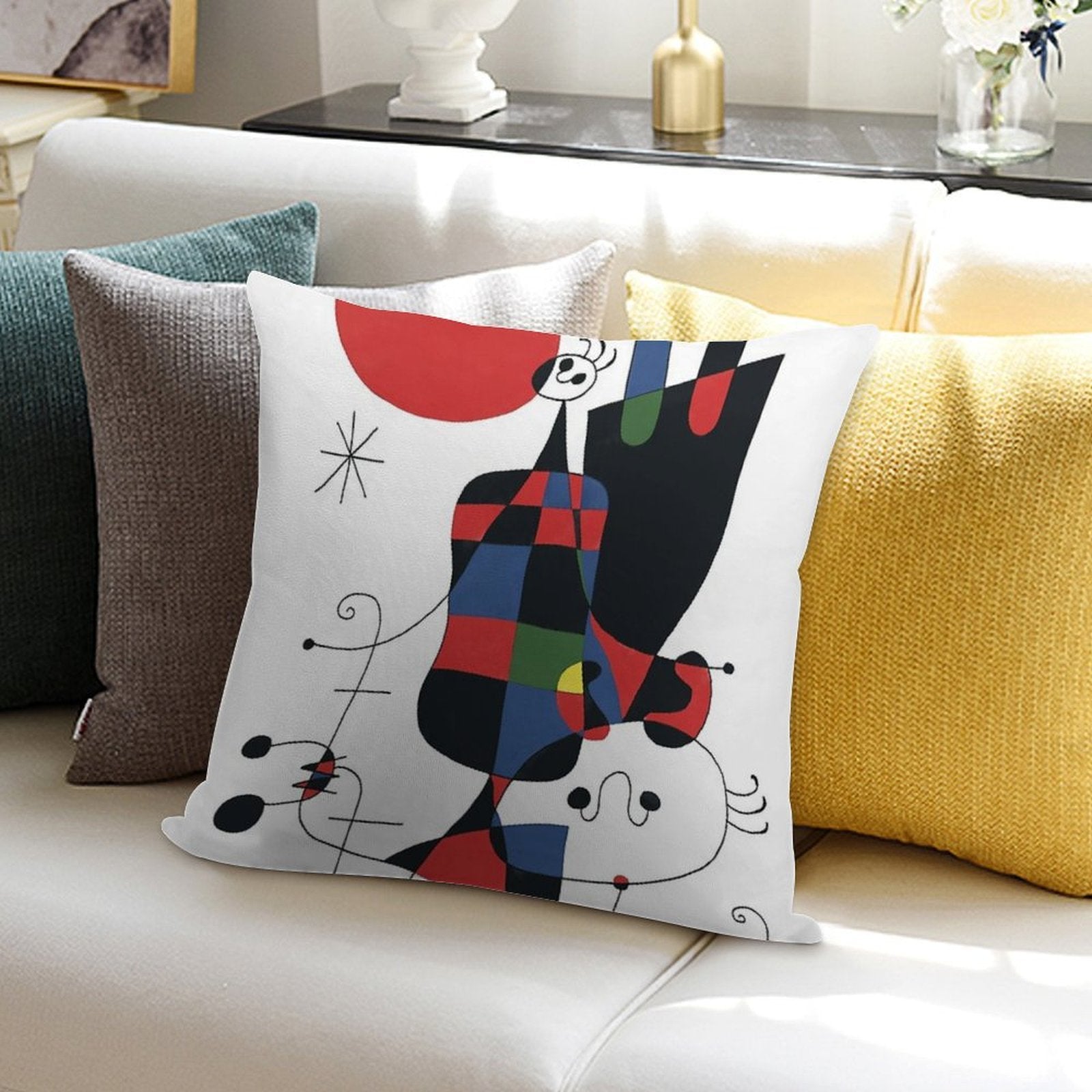 Joan Mirò #1 Soft Ultra-Soft Texture Throw Pillow