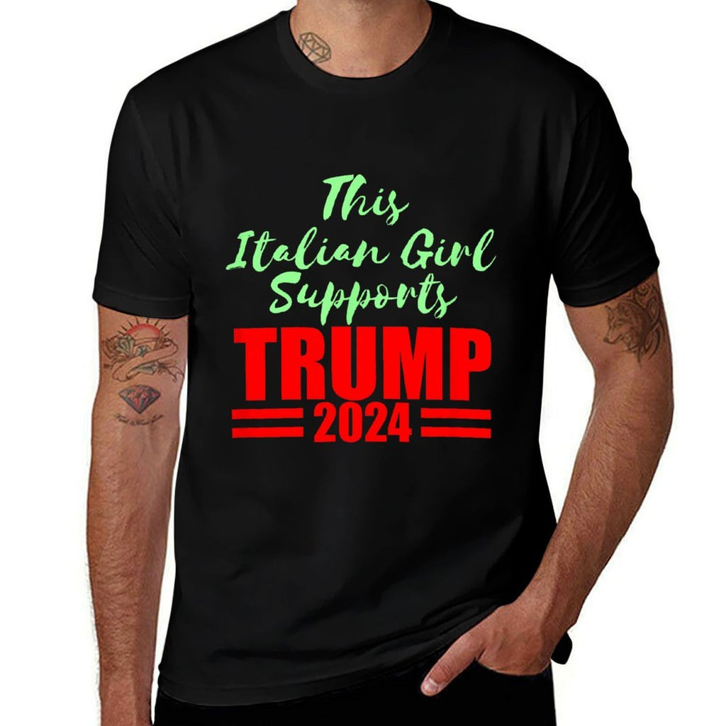 This Italian Girl Supports Trump 2024 Political  Stretchy T-Shirt