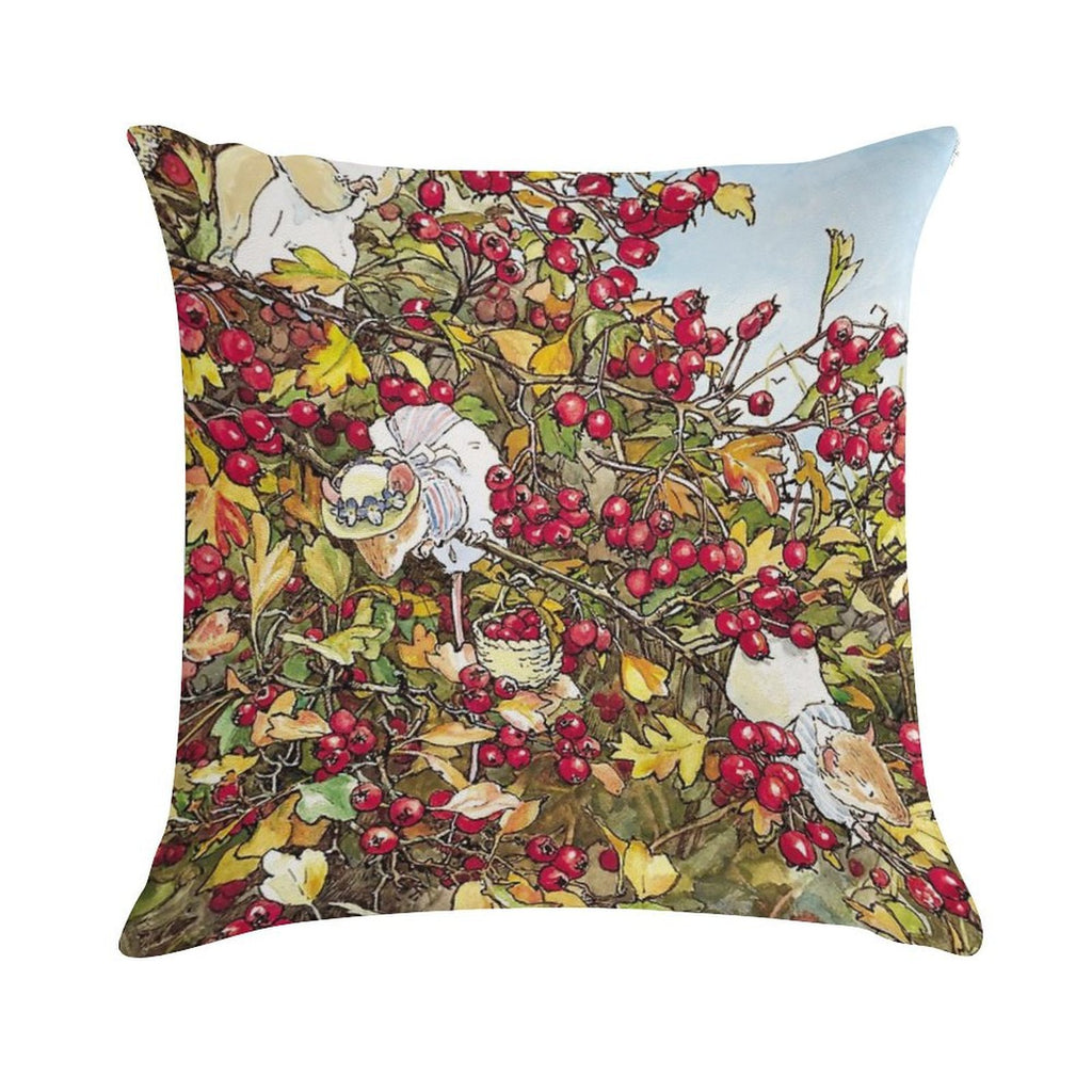 The Blackthorn Bush Soft Shrink-Resistant Throw Pillow