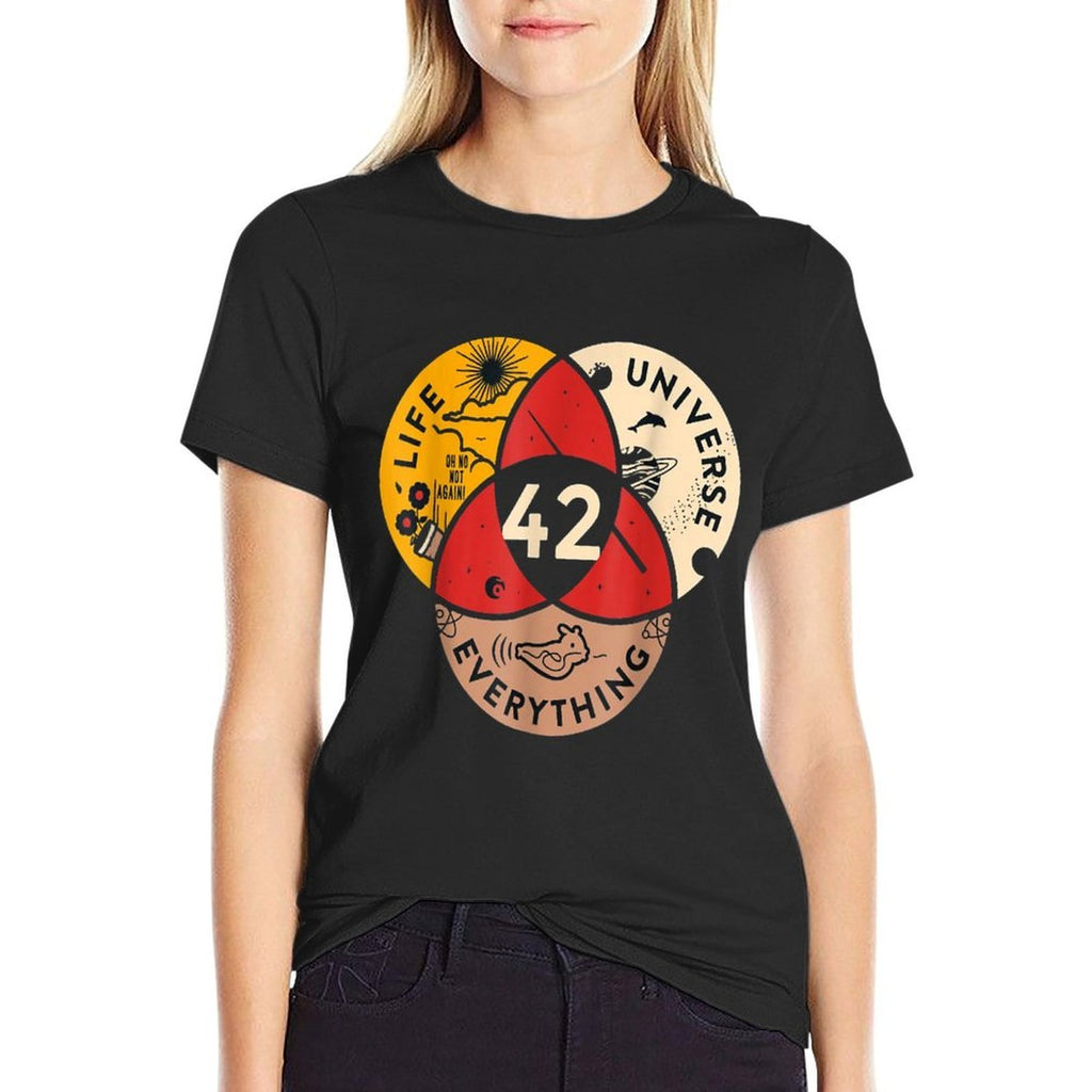 42 Answer To Life Universe And Everything Science Vintage  High-quality Stitching T-Shirt