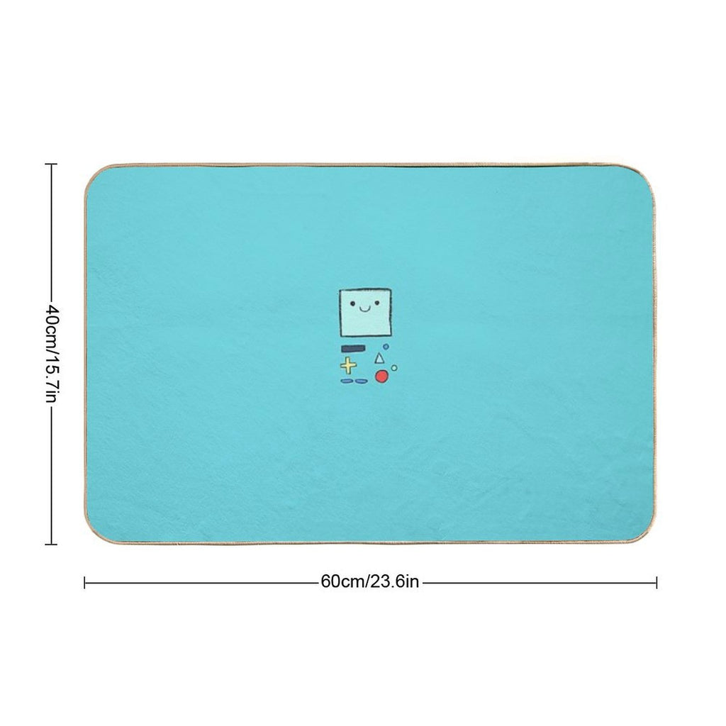 Cute, Handdrawn BMO  Stain-Proof Bath Mat